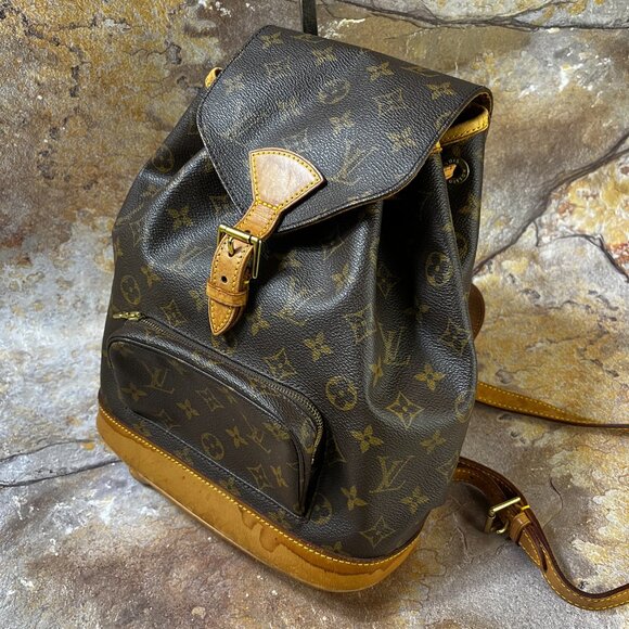 Louis Vuitton Montsouris MM Monogram Canvas Backpack Brown M51137 - Picture 4 of 13